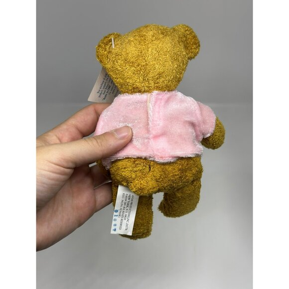 AVON Breast Cancer Crusade Teddy Bear Plush | Awareness Bean Bag Toy 6.5" Pink - Picture 3 of 5